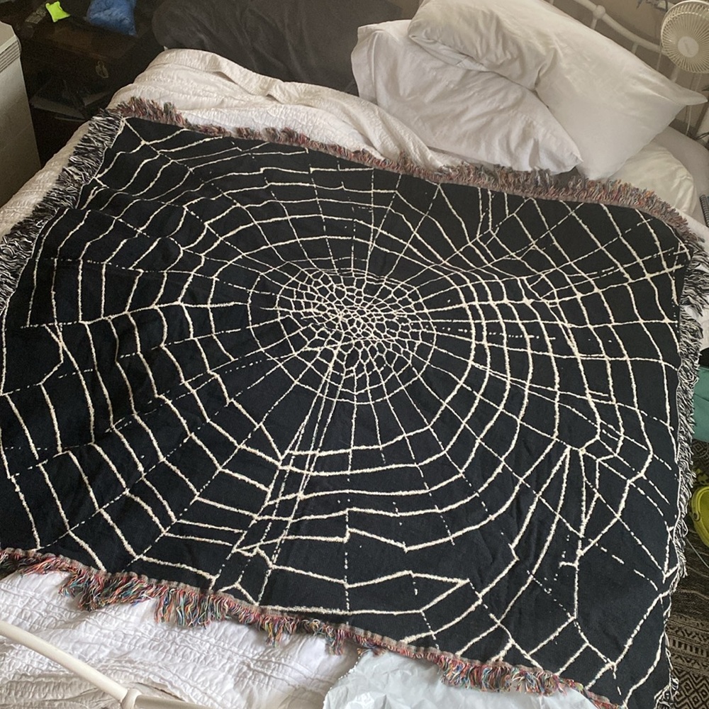 NEW! Spiderweb blanket/ wall tapestry from Strike Gently Co RARE!